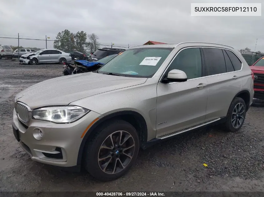 2015 BMW X5 xDrive35I VIN: 5UXKR0C58F0P12110 Lot: 40428706