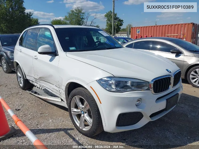 2015 BMW X5 xDrive35I VIN: 5UXKR0C51F0P10389 Lot: 40438360