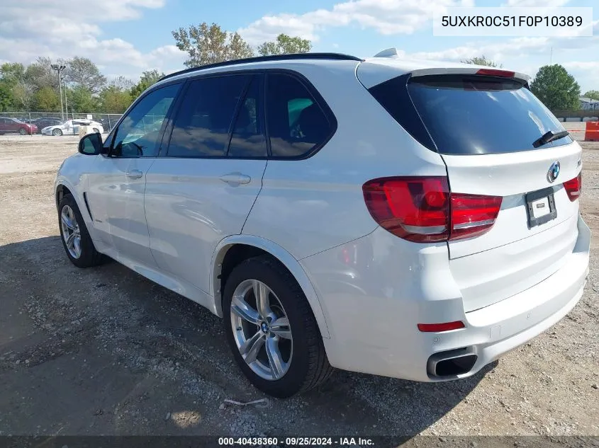 2015 BMW X5 xDrive35I VIN: 5UXKR0C51F0P10389 Lot: 40438360