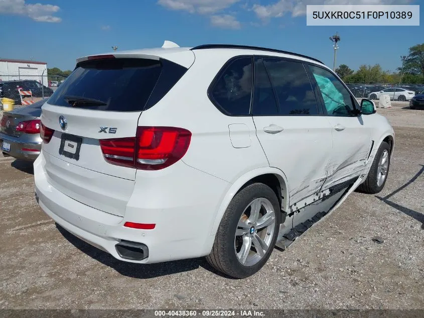 2015 BMW X5 xDrive35I VIN: 5UXKR0C51F0P10389 Lot: 40438360