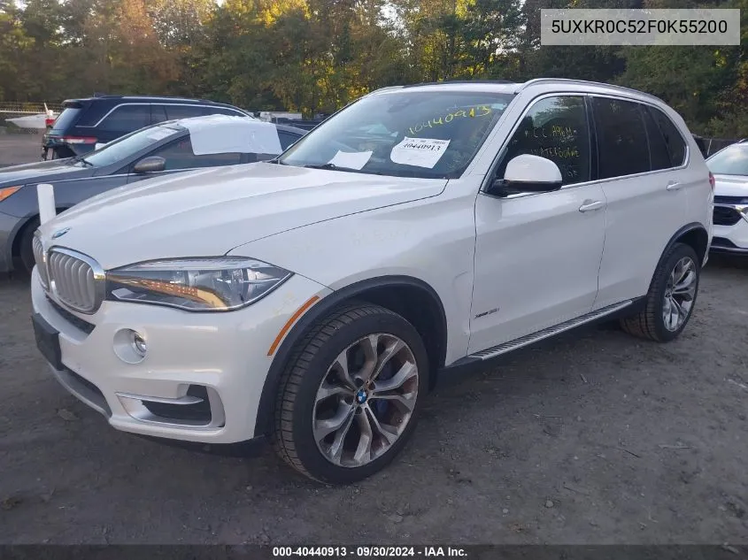 2015 BMW X5 xDrive35I VIN: 5UXKR0C52F0K55200 Lot: 40440913