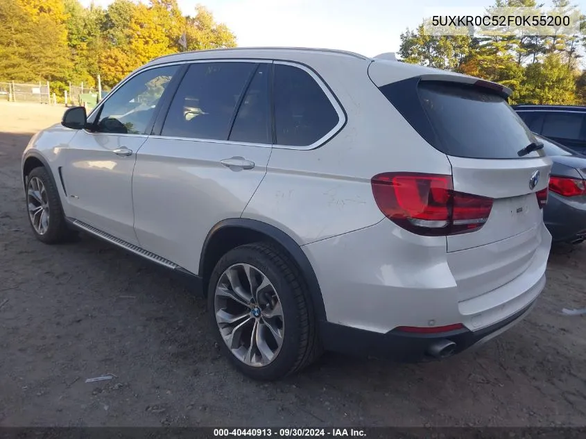 2015 BMW X5 xDrive35I VIN: 5UXKR0C52F0K55200 Lot: 40440913