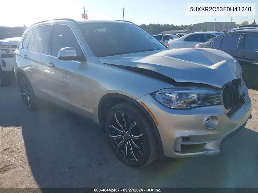 2015 BMW X5 Sdrive35I VIN: 5UXKR2C53F0H41240 Lot: 40442457