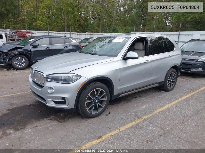 2015 BMW X5 xDrive35I VIN: 5UXKR0C51F0P04804 Lot: 40458636