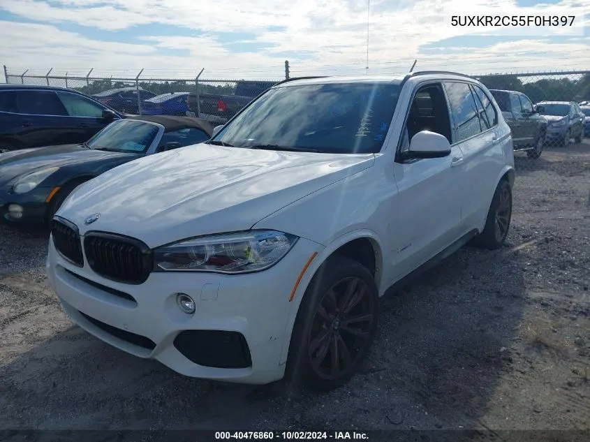 2015 BMW X5 Sdrive35I VIN: 5UXKR2C55F0H397 Lot: 40476860