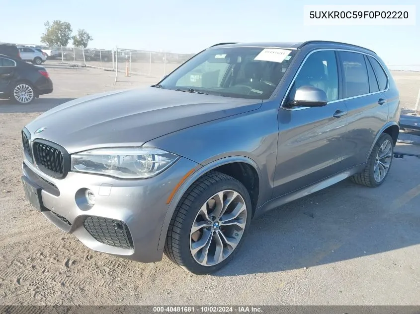 2015 BMW X5 xDrive35I VIN: 5UXKR0C59F0P02220 Lot: 40481681