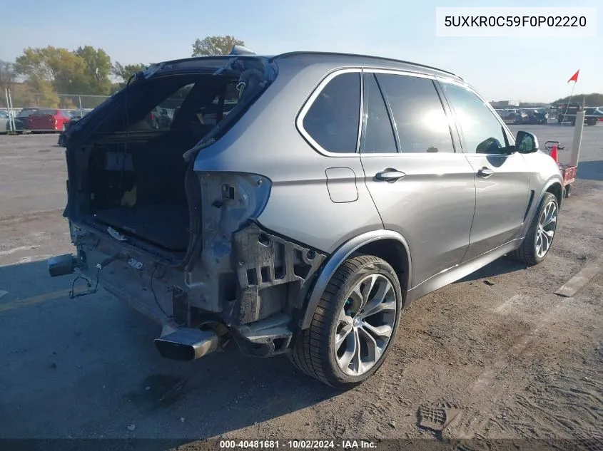 2015 BMW X5 xDrive35I VIN: 5UXKR0C59F0P02220 Lot: 40481681