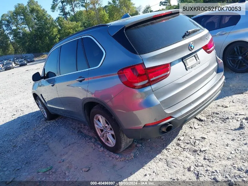 2015 BMW X5 xDrive35I VIN: 5UXKR0C52F0K70053 Lot: 40496997