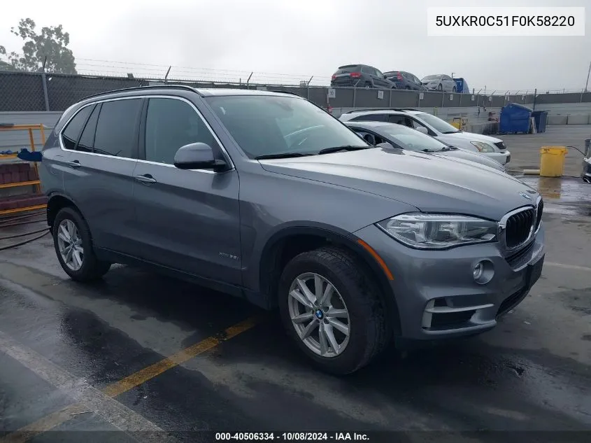 2015 BMW X5 xDrive35I VIN: 5UXKR0C51F0K58220 Lot: 40506334