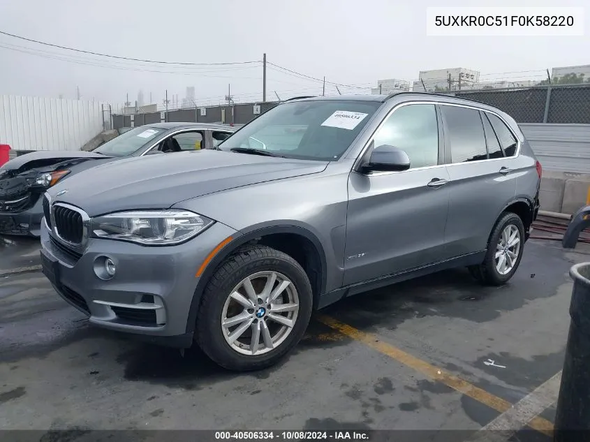 2015 BMW X5 xDrive35I VIN: 5UXKR0C51F0K58220 Lot: 40506334