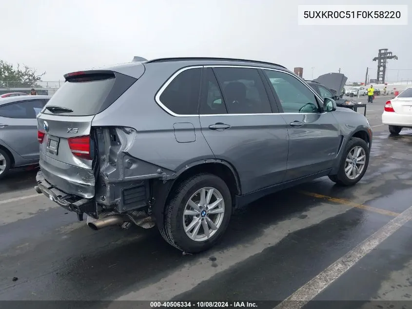 2015 BMW X5 xDrive35I VIN: 5UXKR0C51F0K58220 Lot: 40506334