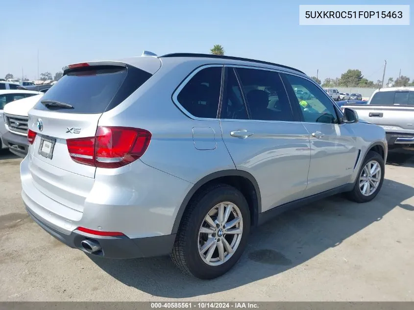 2015 BMW X5 xDrive35I VIN: 5UXKR0C51F0P15463 Lot: 40585561