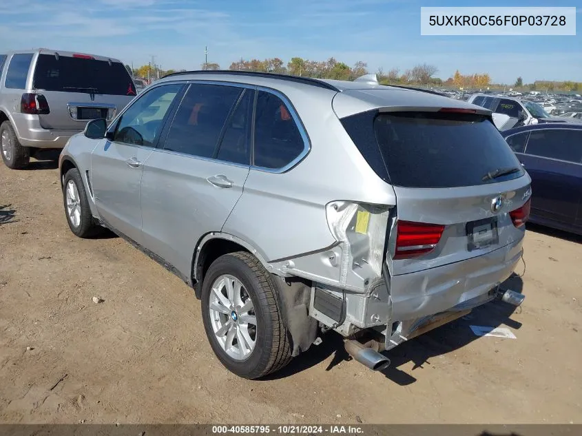 2015 BMW X5 xDrive35I VIN: 5UXKR0C56F0P03728 Lot: 40585795