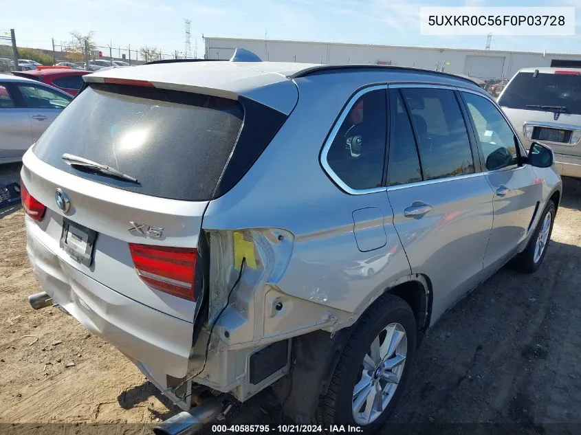 2015 BMW X5 xDrive35I VIN: 5UXKR0C56F0P03728 Lot: 40585795