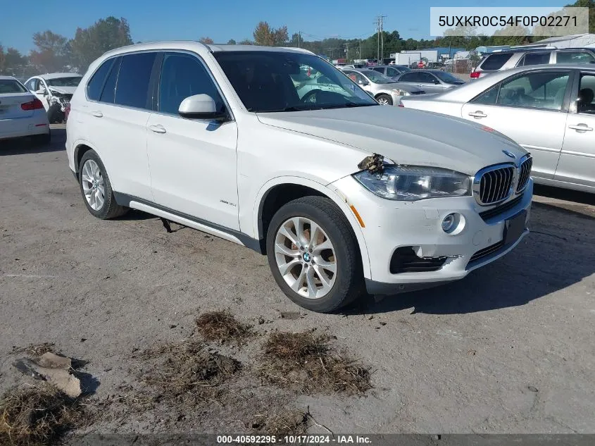 2015 BMW X5 xDrive35I VIN: 5UXKR0C54F0P02271 Lot: 40592295