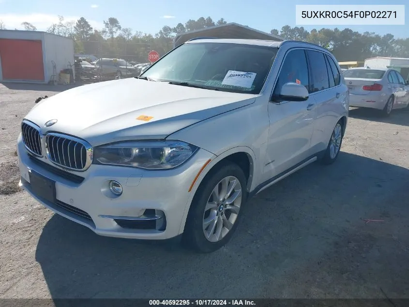 2015 BMW X5 xDrive35I VIN: 5UXKR0C54F0P02271 Lot: 40592295