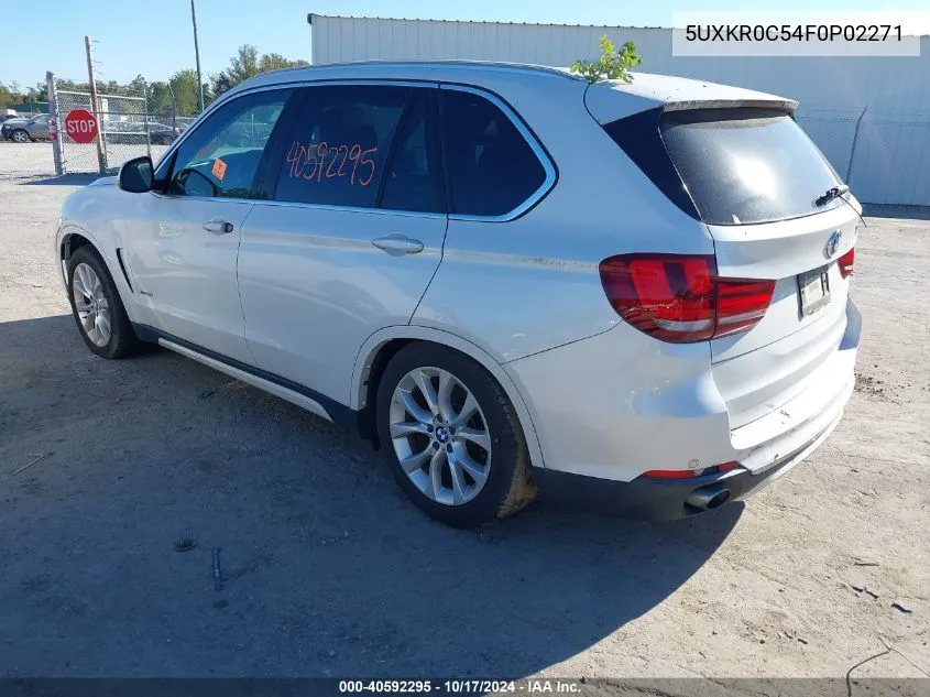 2015 BMW X5 xDrive35I VIN: 5UXKR0C54F0P02271 Lot: 40592295