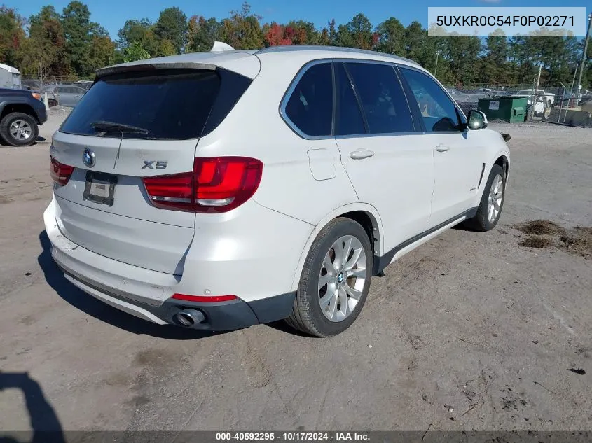 2015 BMW X5 xDrive35I VIN: 5UXKR0C54F0P02271 Lot: 40592295