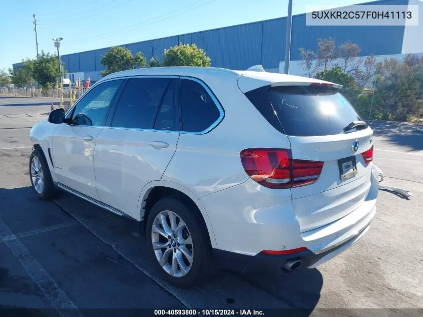 2015 BMW X5 Sdrive35I VIN: 5UXKR2C57F0H41113 Lot: 40593800