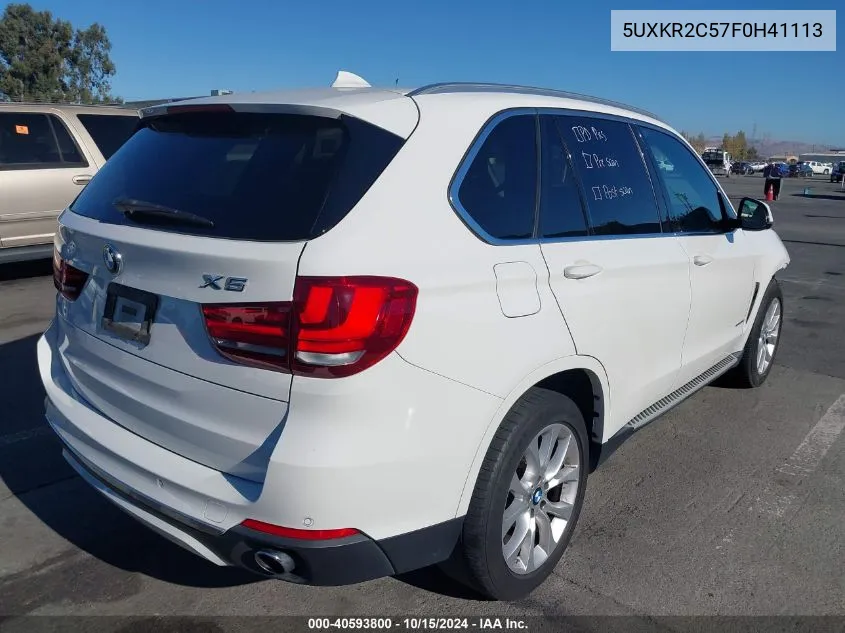 2015 BMW X5 Sdrive35I VIN: 5UXKR2C57F0H41113 Lot: 40593800