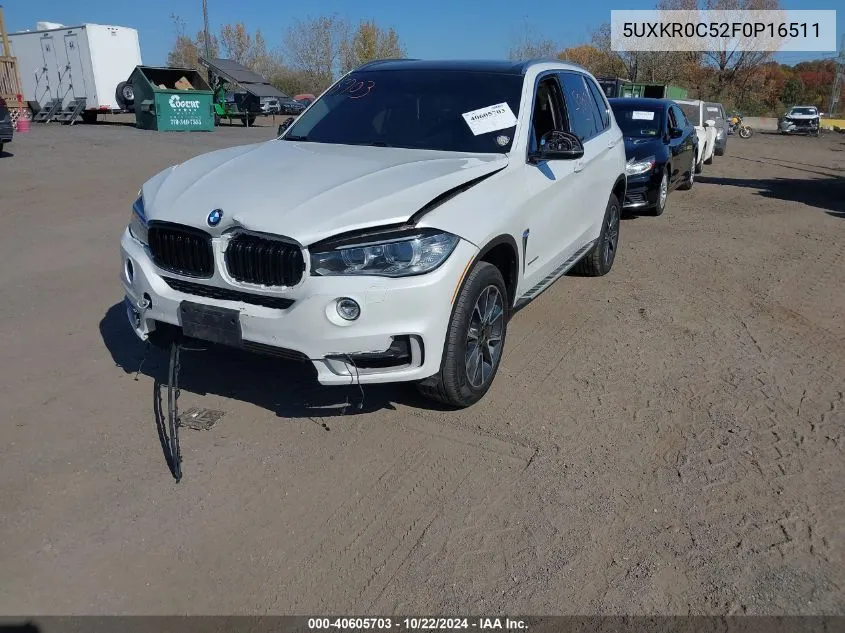 2015 BMW X5 xDrive35I VIN: 5UXKR0C52F0P16511 Lot: 40605703