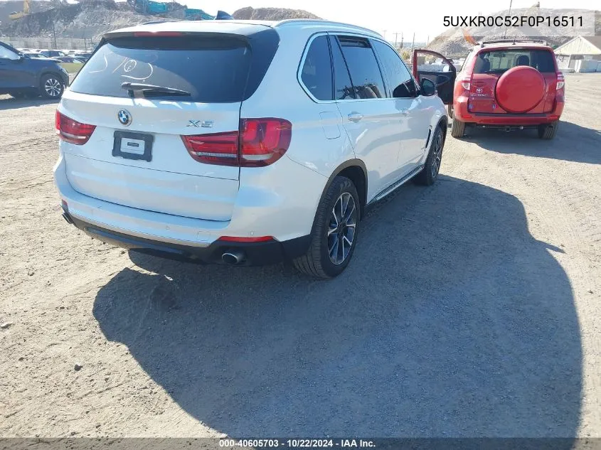 2015 BMW X5 xDrive35I VIN: 5UXKR0C52F0P16511 Lot: 40605703