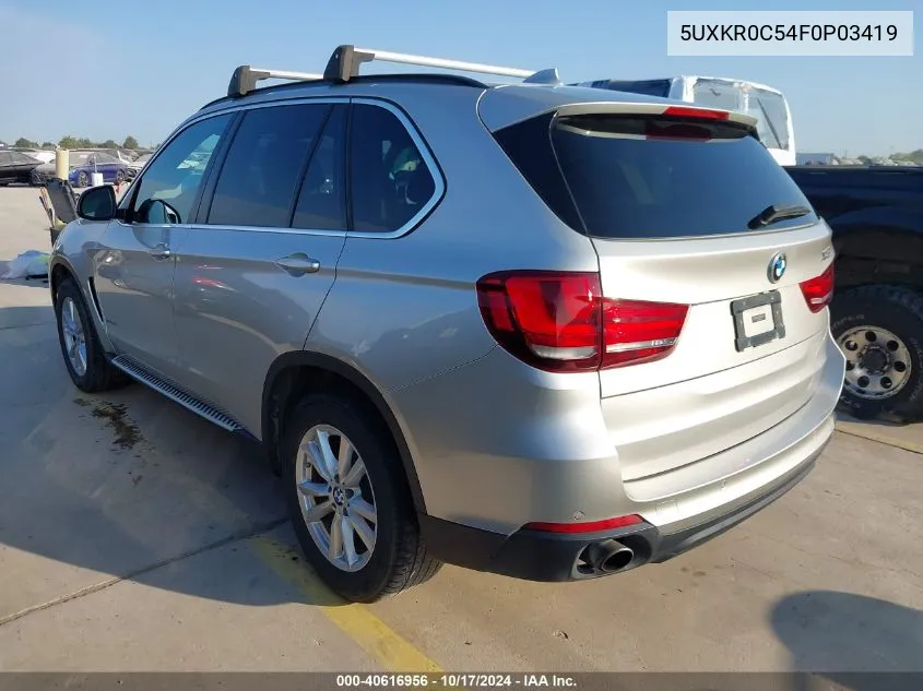 2015 BMW X5 xDrive35I VIN: 5UXKR0C54F0P03419 Lot: 40616956