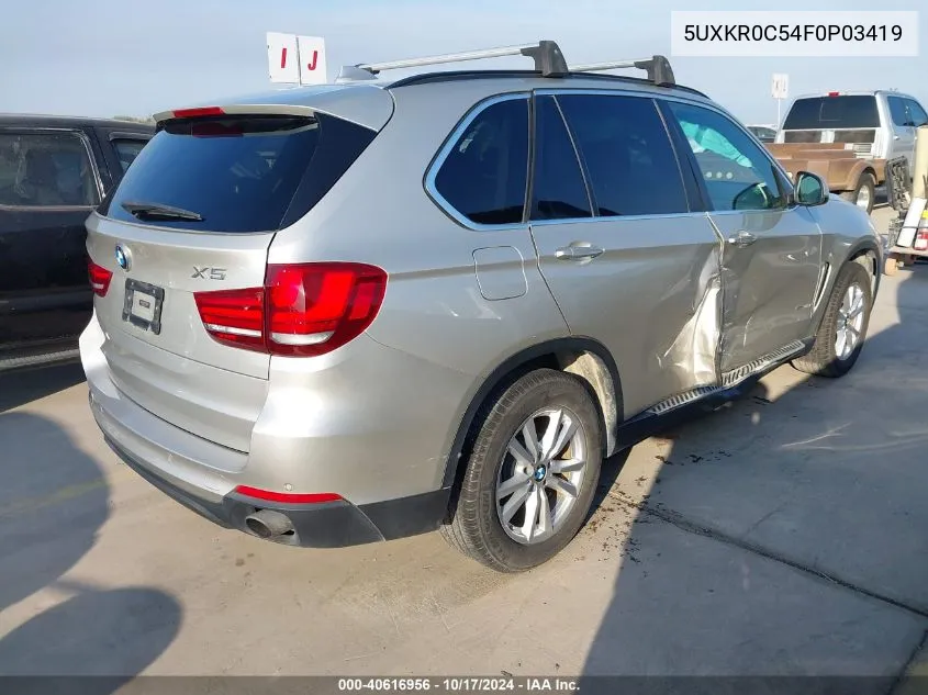 2015 BMW X5 xDrive35I VIN: 5UXKR0C54F0P03419 Lot: 40616956