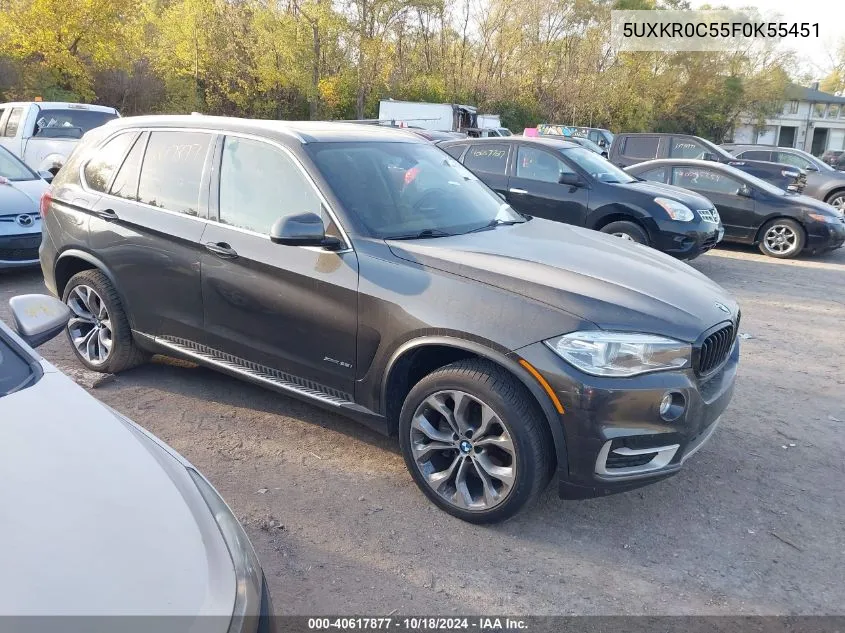 2015 BMW X5 xDrive35I VIN: 5UXKR0C55F0K55451 Lot: 40617877