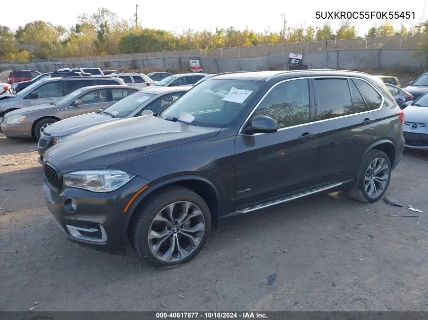 2015 BMW X5 xDrive35I VIN: 5UXKR0C55F0K55451 Lot: 40617877