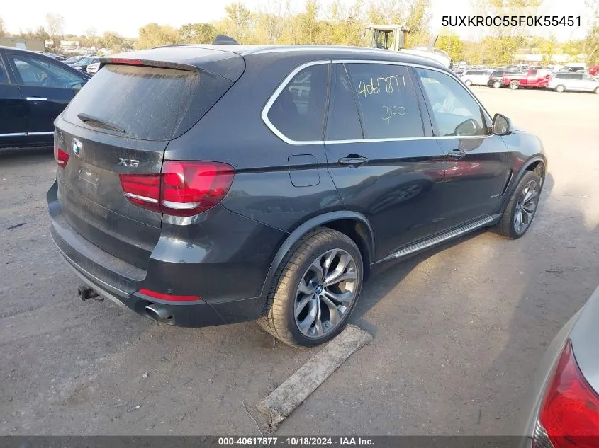 2015 BMW X5 xDrive35I VIN: 5UXKR0C55F0K55451 Lot: 40617877