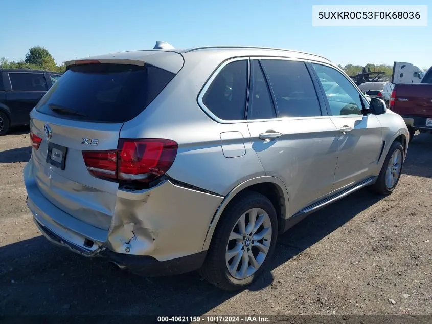 2015 BMW X5 xDrive35I VIN: 5UXKR0C53F0K68036 Lot: 40621159