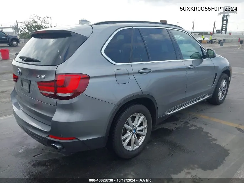 2015 BMW X5 xDrive35I VIN: 5UXKR0C55F0P12324 Lot: 40628738