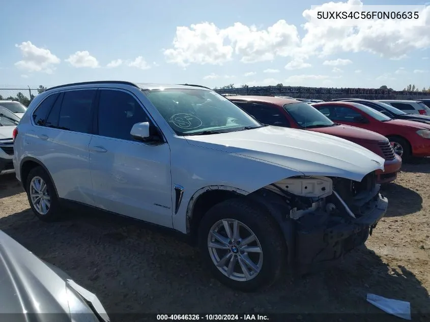 2015 BMW X5 xDrive35D VIN: 5UXKS4C56F0N06635 Lot: 40646326