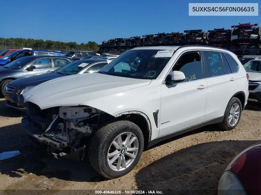 2015 BMW X5 xDrive35D VIN: 5UXKS4C56F0N06635 Lot: 40646326