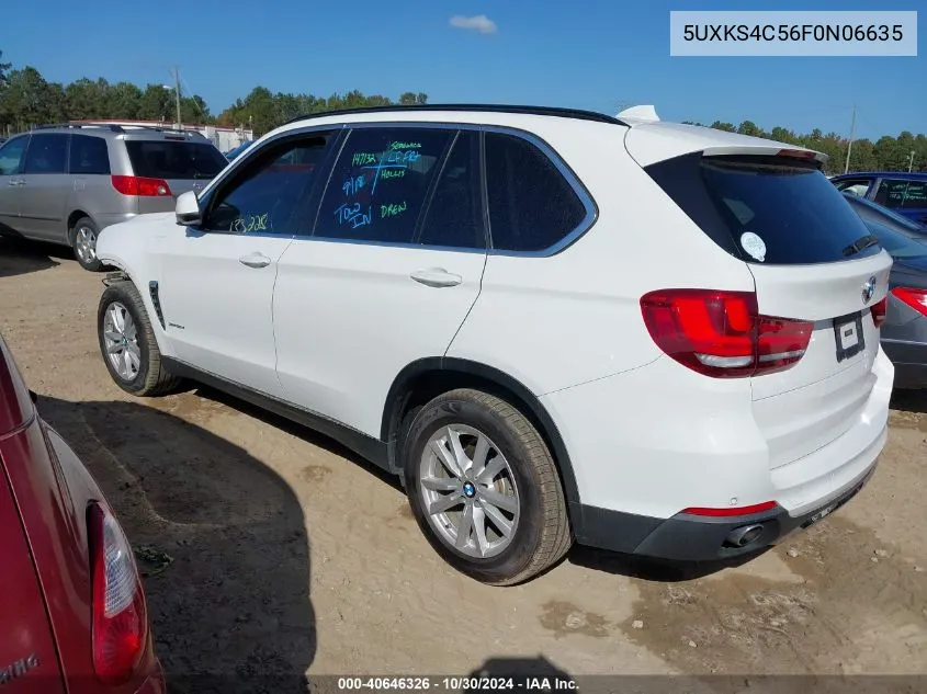 2015 BMW X5 xDrive35D VIN: 5UXKS4C56F0N06635 Lot: 40646326