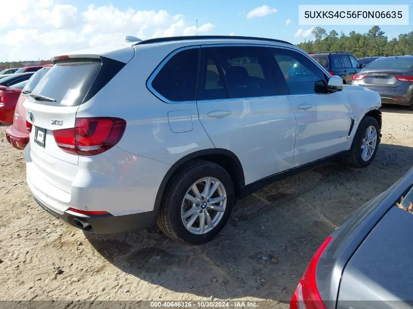 2015 BMW X5 xDrive35D VIN: 5UXKS4C56F0N06635 Lot: 40646326