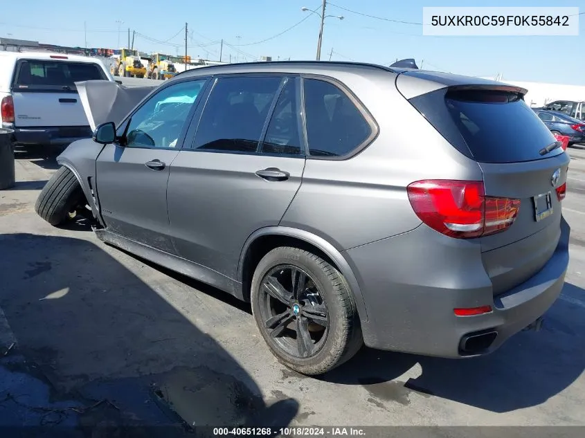 2015 BMW X5 xDrive35I VIN: 5UXKR0C59F0K55842 Lot: 40651268