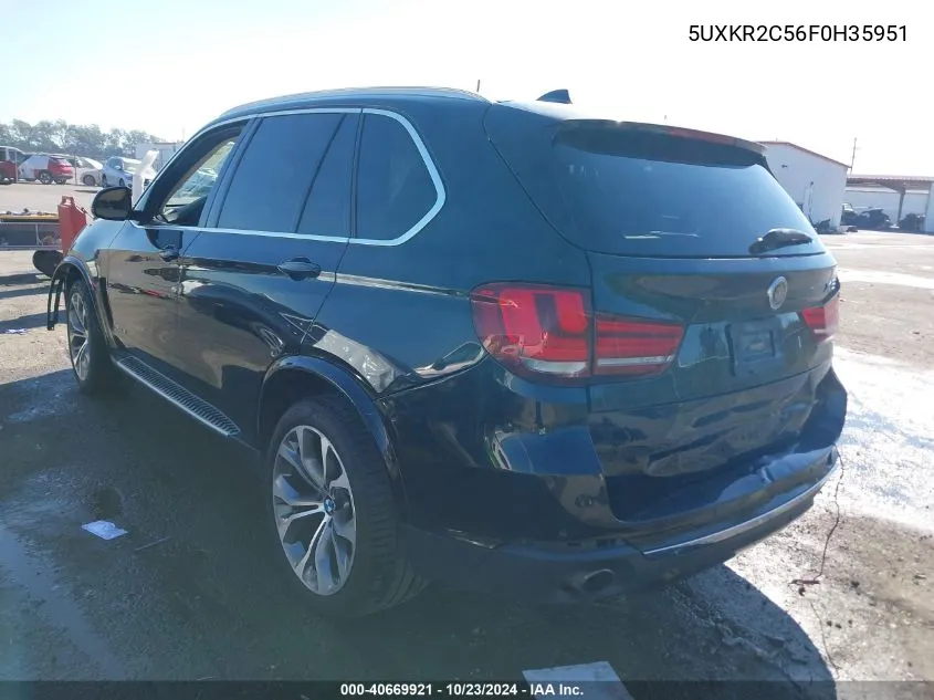 2015 BMW X5 Sdrive35I VIN: 5UXKR2C56F0H35951 Lot: 40669921