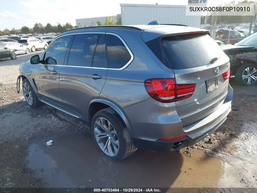 2015 BMW X5 xDrive35I VIN: 5UXKR0C58F0P10910 Lot: 40703484