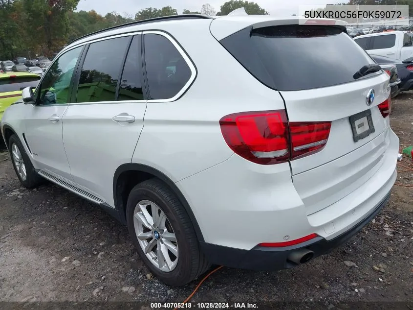 2015 BMW X5 xDrive35I VIN: 5UXKR0C56F0K59072 Lot: 40705218