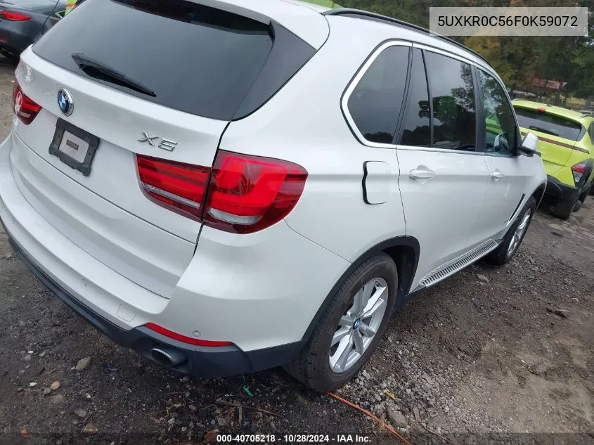 2015 BMW X5 xDrive35I VIN: 5UXKR0C56F0K59072 Lot: 40705218