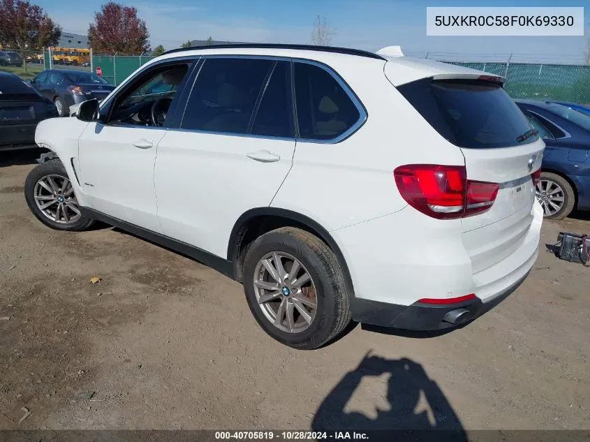 2015 BMW X5 xDrive35I VIN: 5UXKR0C58F0K69330 Lot: 40705819