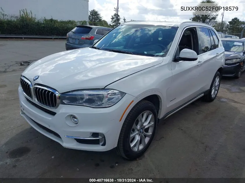 2015 BMW X5 xDrive35I VIN: 5UXKR0C52F0P18579 Lot: 40716638