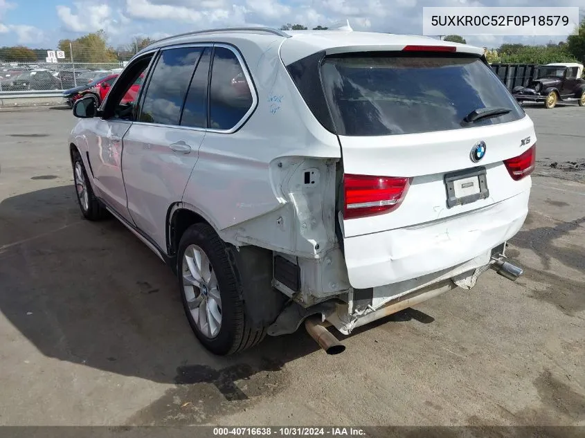 2015 BMW X5 xDrive35I VIN: 5UXKR0C52F0P18579 Lot: 40716638