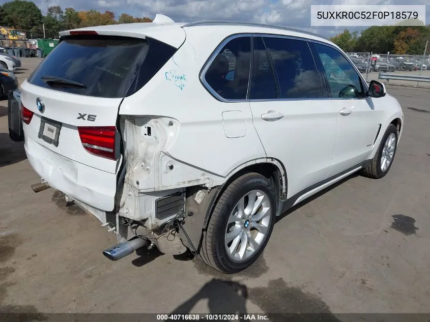 2015 BMW X5 xDrive35I VIN: 5UXKR0C52F0P18579 Lot: 40716638