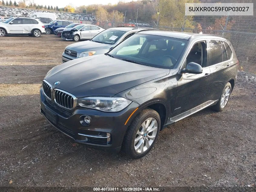 2015 BMW X5 xDrive35I VIN: 5UXKR0C59F0P03027 Lot: 40733811