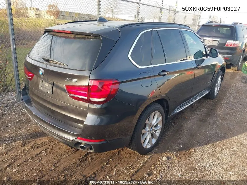 2015 BMW X5 xDrive35I VIN: 5UXKR0C59F0P03027 Lot: 40733811