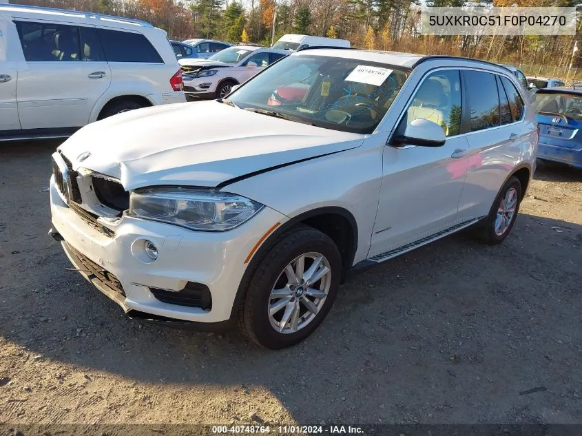 2015 BMW X5 xDrive35I VIN: 5UXKR0C51F0P04270 Lot: 40748764