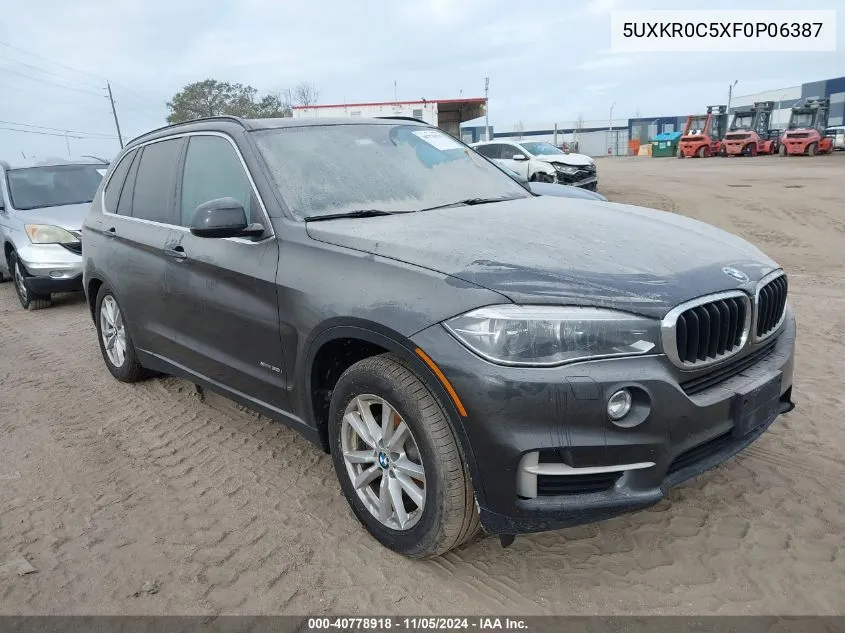 2015 BMW X5 xDrive35I VIN: 5UXKR0C5XF0P06387 Lot: 40778918